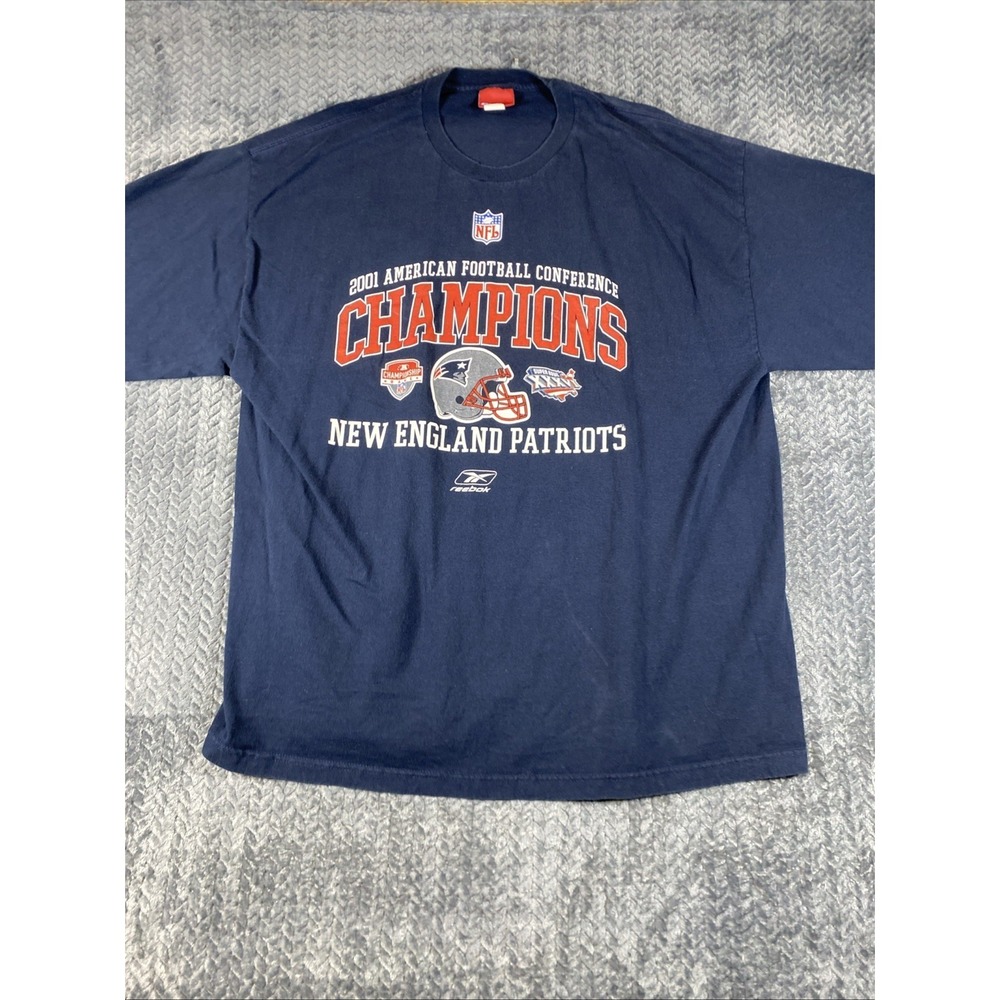 New‎ England Patriots 2001 American Football Conference Champions Y2k XXL